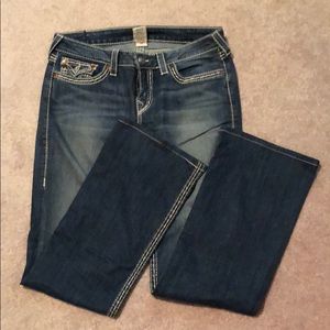 True Religion Jeans with thick white stitching